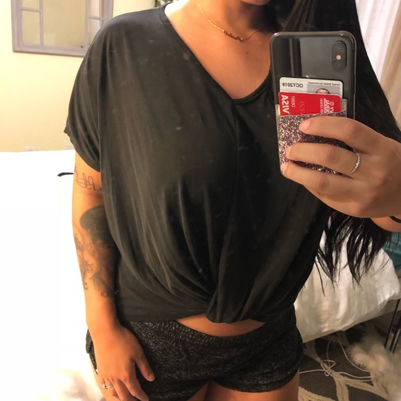 NWT CUTE CROP TIED BLOUSES SEE MODELED PICS!! - Picture 7 of 8